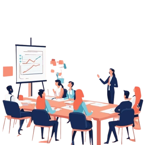 Friendly Infotech team members gathered for a meeting, collaborating on a client project.